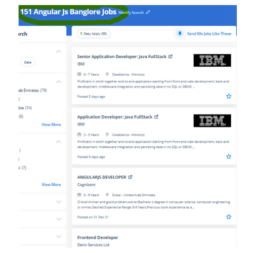 Angular JS internship jobs in Venice