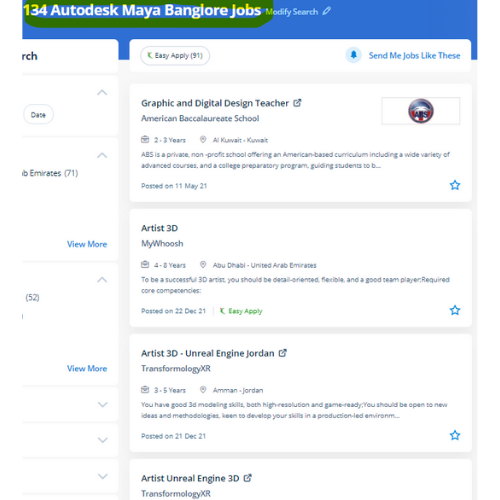 Autodesk Maya internship jobs in Emilia Romagna