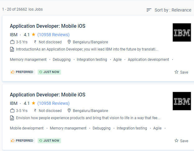 iOS internship jobs in Naples