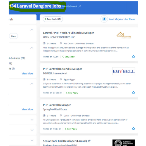 Laravel internship jobs in Bologna