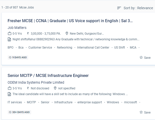 MCSE internship jobs in Modena