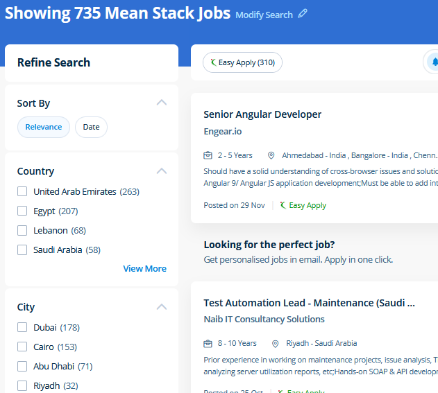 Mean Stack Development internship jobs in Piacenza