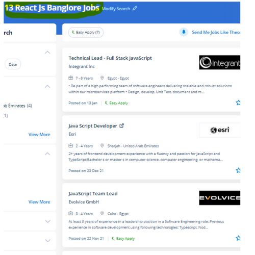 React JS internship jobs in Naples