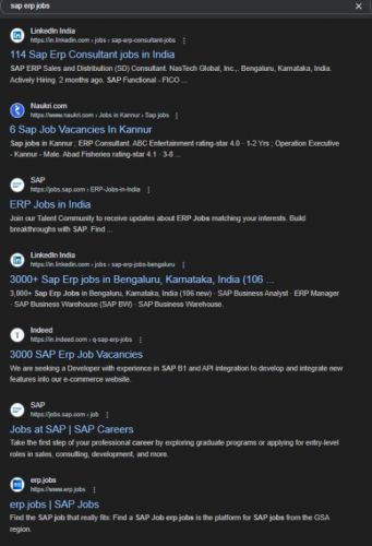 SAP ERP internship jobs in Naples