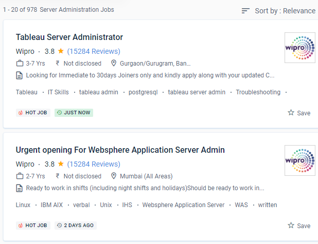 Server Administration internship jobs in Florence
