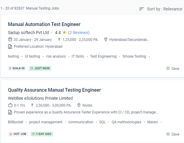 Software Testing (Manual) internship jobs in Naples