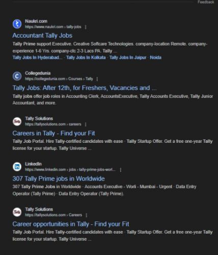 Tally Prime internship jobs in Pavia
