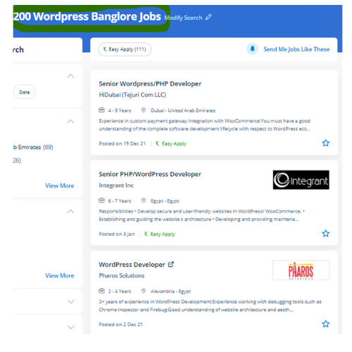 Wordpress internship jobs in Bologna
